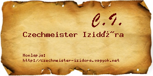 Czechmeister Izidóra névjegykártya